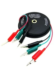 3 WIRE/20-FT. RETRACTABLE TEST LEADS 18 GAUGE ALLIGATOR CLIPS IN REEL