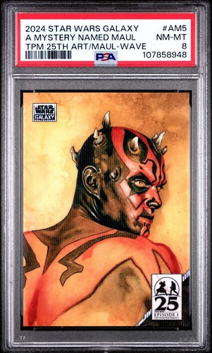 2024 Star Wars Galaxy A Mystery Named Maul #AM-5 Wave /99 | Graded PSA 8