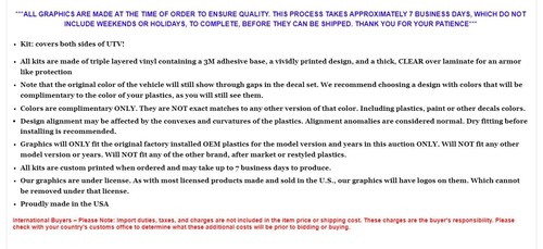 UTV Graphics Decals Stickers for Can-Am Maverick X3 XDS XRS 2DR 16-23 REAP PK - Bild 3 von 3