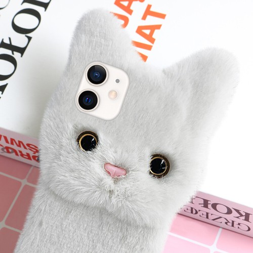 Plush Lovely Cat Phone Phone Protective Case Compatible for iPhone 11 - 第 2/5 張圖片