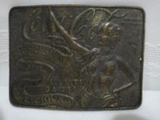 RARE VINTAGE Coca Cola Fantasy Belt Buckle , Made by Lewis Buckles Chicago