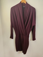 Banana Republic Women's Surplice Sweater Dress Burgundy Size Small