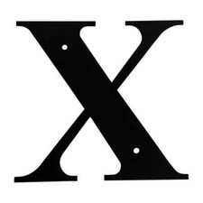 Wrought Iron Letter X Medium 12.5" Made in USA