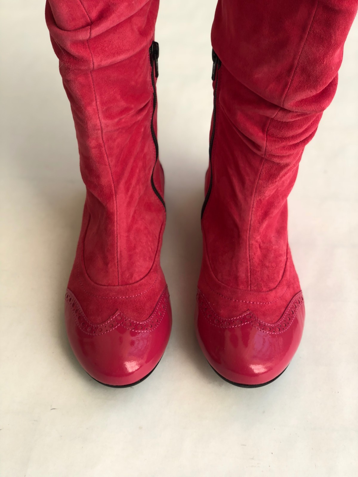 I Pinco Pallino Pink Suede Knee High Boots for Girls - Size 35 (EU) / 3.5 US image 3