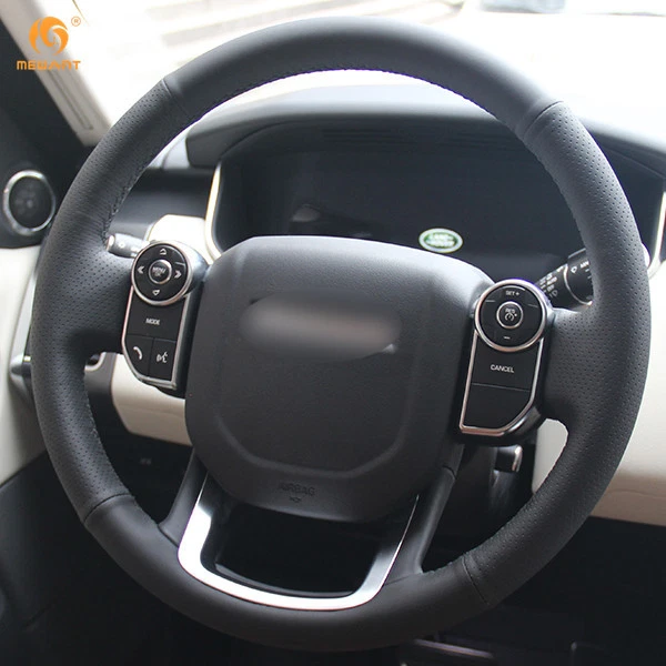 Genuine Leather Steering Wheel Cover for Land Rover Range Rover 2014 2015 #LR17 - Image 4 of 4