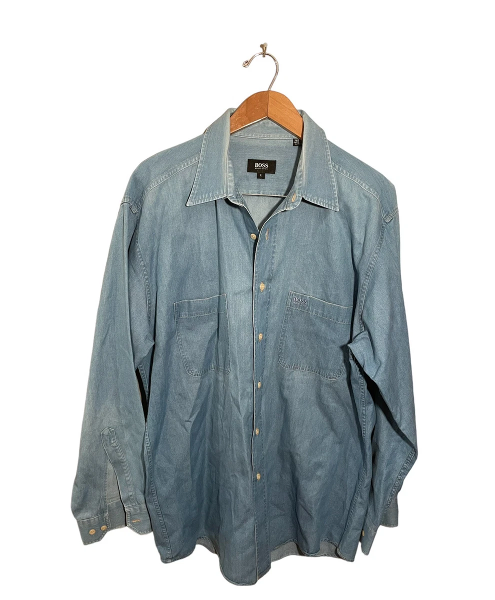 Hugo boss 2025 denim shirt