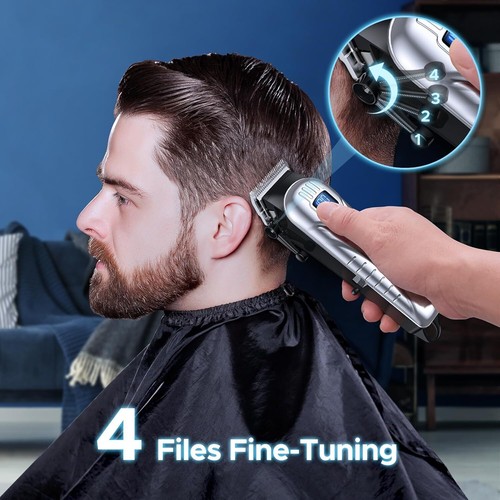 Professional Hair Clippers Trimmer Kit for Barber Mens Beard Haircut 2 Piece Set - Picture 9 of 9