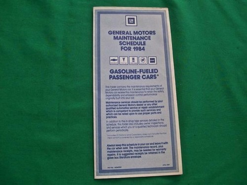 ORIGINAL 1984 OLDSMOBILE OWNER'S MANUAL WITH SUPPLEMENTS - Foto 8 di 8