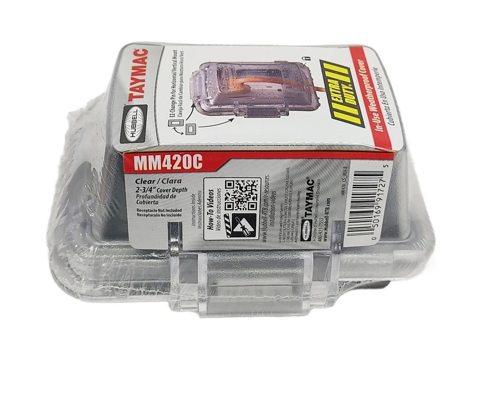 PACK de 4 cubiertas Hubbell resistentes a la intemperie en uso de 1 velocidad 2-3/4" de profundidad de aluminio fundido a presión Foto 2 de 3