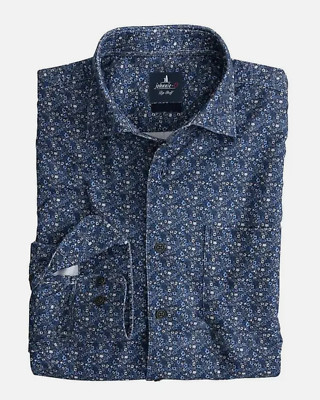 NEW JOHNNIE-O TOP SHELF WAKE CECIL FLORAL CORDUROY BUTTON UP SHIRT SZ M