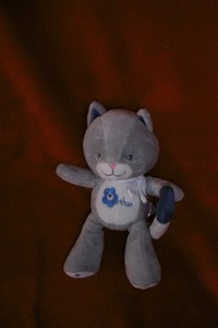 Détails Sur Doudou Peluche Chat Gris Bleu Blanc Arthur Et Lola Echarpe Etoile Neuf