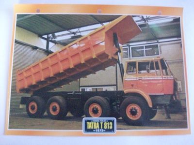 STECKKARTE LKW ÖFFENTLICHE BAUSTELLEN TATRA T 813 1973