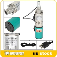 Solar Submersible Water Pump Stainless Steel Deep Well Green Max Head 40m 12v