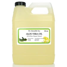 32 OZ/1 QUART PREMIUM ALOE VERA OIL VIT E ORGANIC 100% PURE UNCUT SKIN HAIR BODY