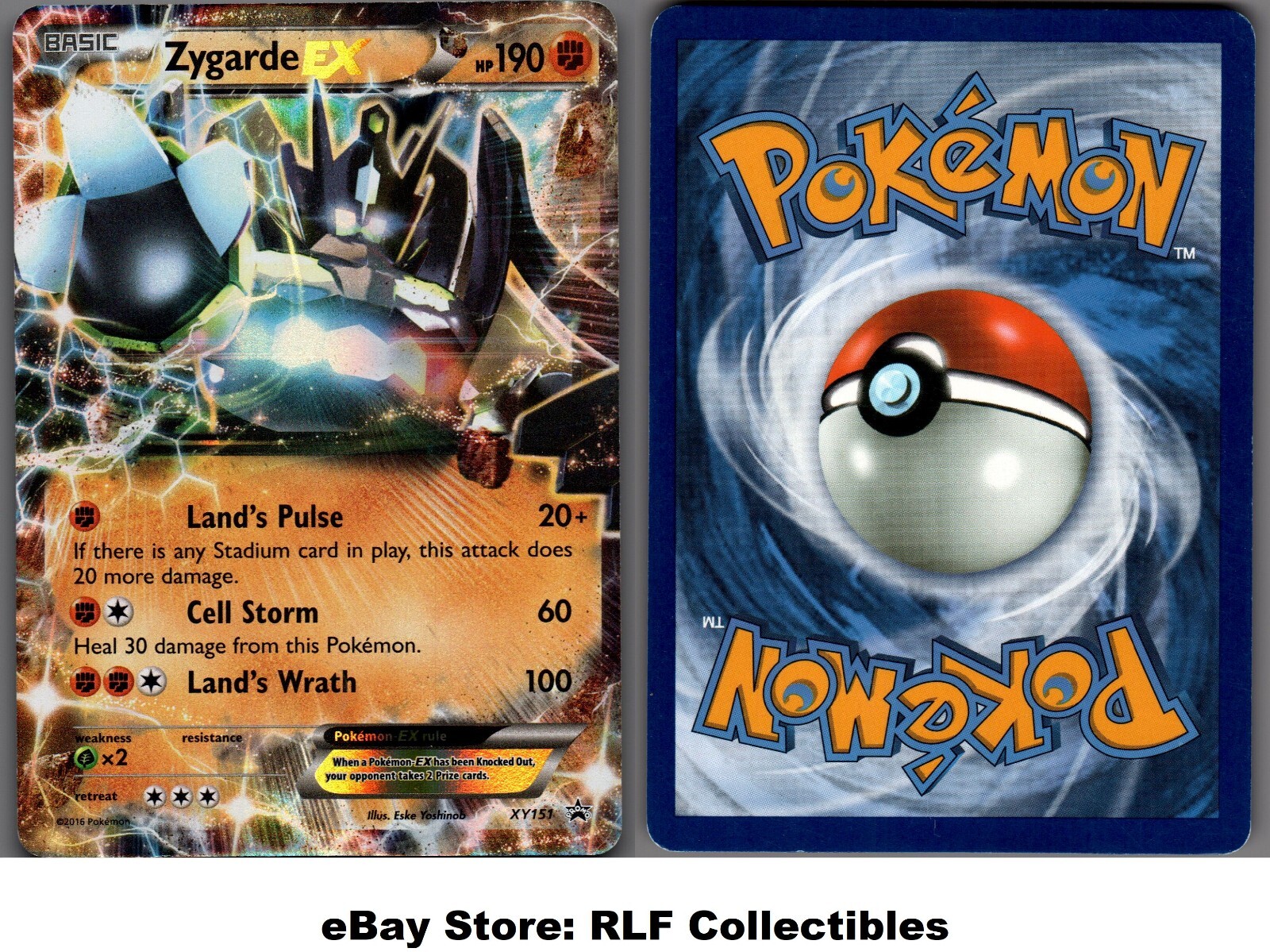 2016 Pokemon, XY Promos, #XY151 Zygarde EX (Shiny), Holo Black Star Promo