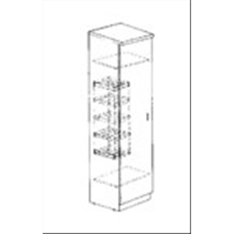 MOBILE BAGNO COLONNA ATTREZZATA MONTEGRAPPA CM 60 DX BIANCA CON RIPIANI E GRIGLI