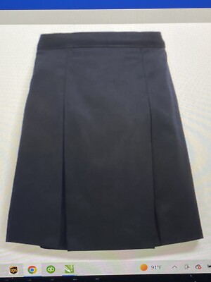 Elder Brand, Girls Kick Pleat Skirt, NWT, Navy, Half, Teen & Teen Half