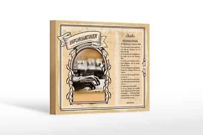 Holzschild Berufe 18x12 cm Informatiker Computer Nerd Deko Schild