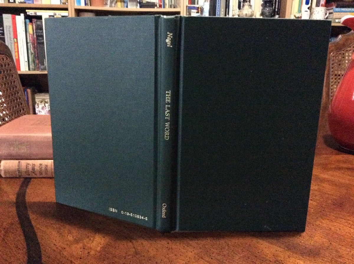 THE LAST WORD By Thomas Nagel (1997 HC/DJ) VG | eBay