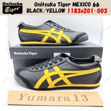 Onitsuka Tiger MEXICO 66 BLACK/YELLOW 1183a201-003 Unisex Size