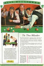 Brunswick Pool Youngster’s Billiard Table E M Jackson Billiardiers 1930 Print Ad