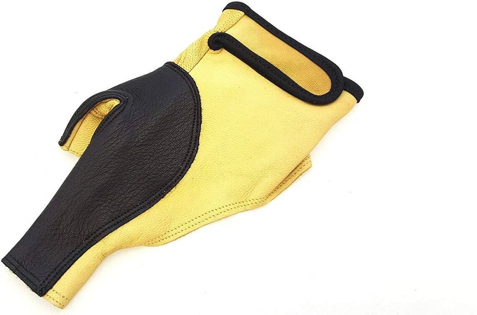  Archery Finger Gloves Leather ARCHERS Hand Shooting Deer Skin gloves - Image 2 of 3