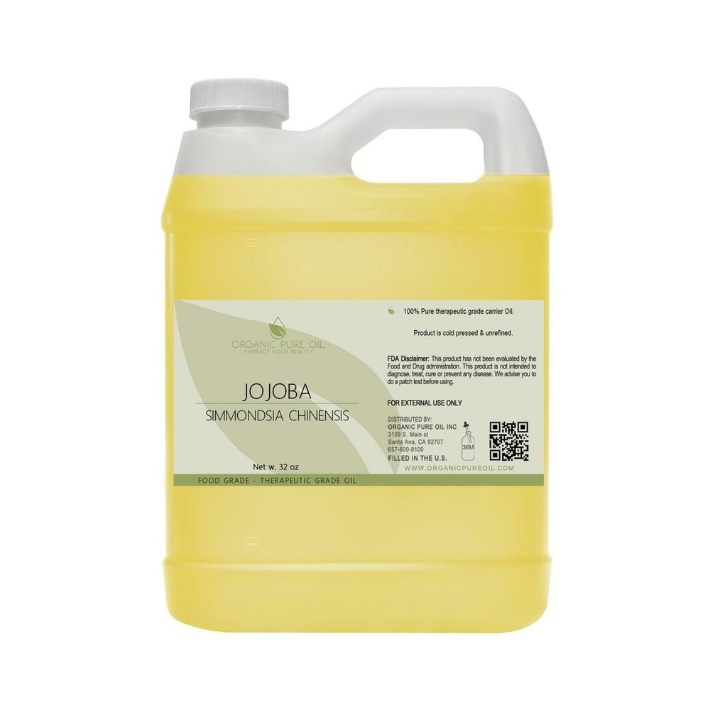 Gold Jojoba Oil 100% pure non-gmo bulk unrefined cold press virgin quart hohoba