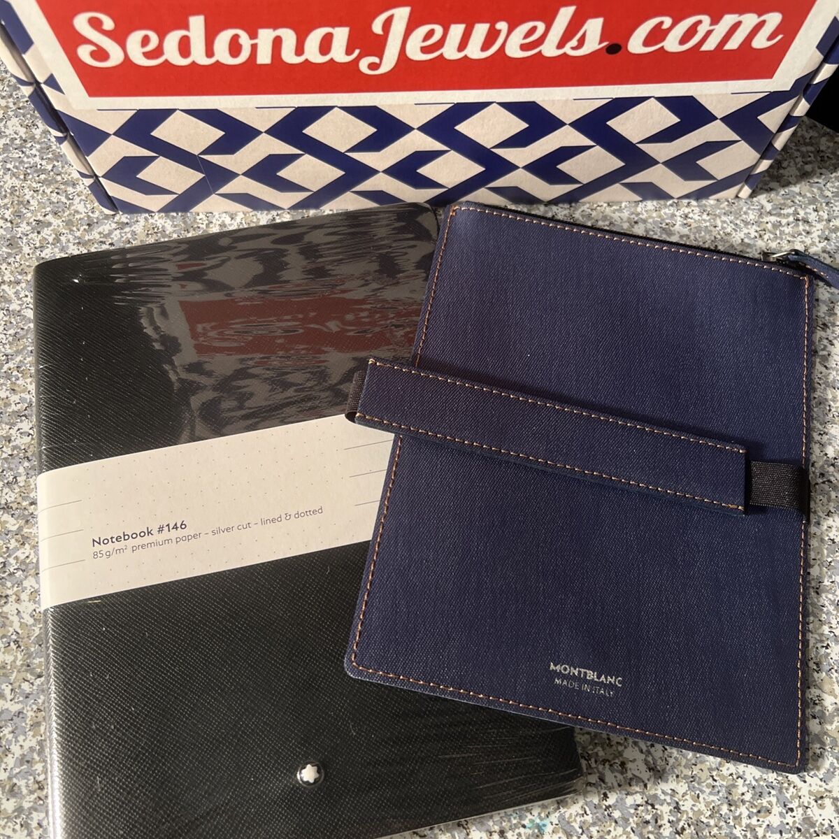 Montblanc 125135 Denim Part & Pass Notebook Pouch Pocket Montblanc 125135 Denim Part & Pass Notebook Pouch Pocket