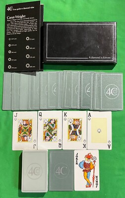 TWIN SET alt Vintage Non Standard * de BEERS DIAMONDS * Spielkarten EDELSTEINE