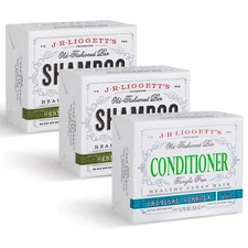 J.R.LIGGETT’S New Conditioner Bar 1.75oz + Two Herbal Formula Shampoo Bars 3.5oz