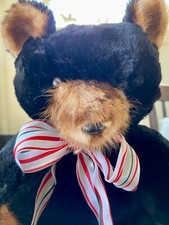 Vintage Real Mink  Seal Fur Teddy Bear 19  Laid Out - Excellent Condition