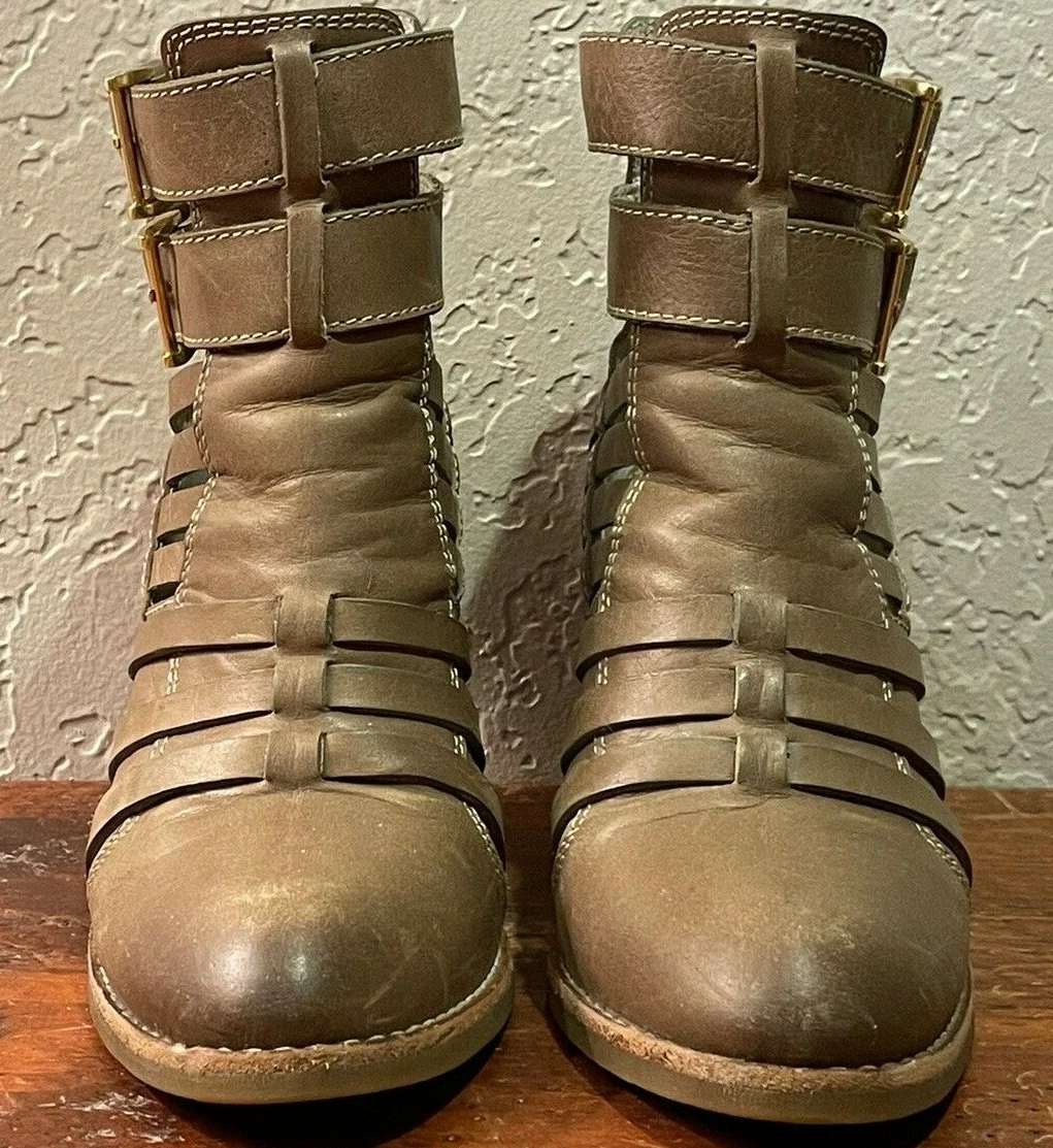 Bon Bonite Strappy Ankle Booties Brown Size 35 MER US 5.5 6