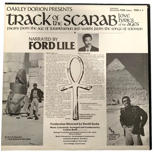 Track of the Scarab- Ford Lile 12" Vinyl Record- 1978 Penant Records- Paeans fr - Picture 2 of 8