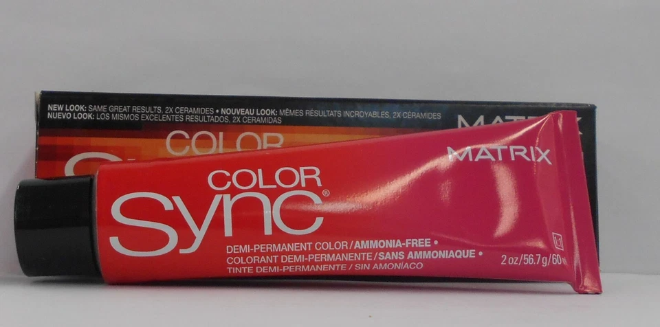 Matrix COLOR SYNC Demi-Permanent цвет волос без аммиака ~ черная коробка ~ 2 жидк. oz. - Изображение 2 из 4