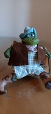 Russ Berrie Kathleen Kelly Sherriff Cowboy Frog Bean Shelf Sitter- Whatt Burp