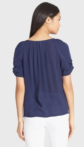 NWT Joie Silk Berkeley Blouse in Navy Blue Sz S - Picture 3 of 8