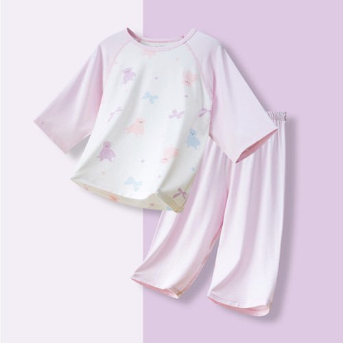 Baby Rayon of Bamboo Pajamas Sets Toddler Girls 2 Pieces Snug Fit Sleepwear Pjs - Picture 9 of 21