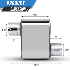 Epa 2x2.25 Inletoutlet Race Performance Chambered Exhaust Muffler Tip One Pair