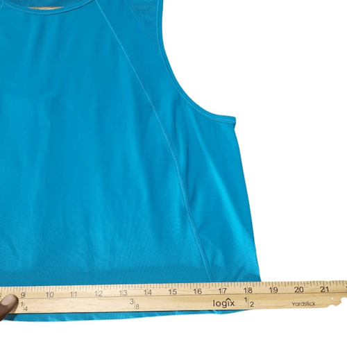 Lululemon Sculpt Cropped Tank Top Women's Turquoise Blue Sleeveless Athletic Shi - Picture 8 of 8