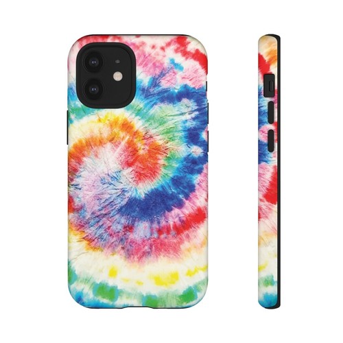 Tie Dye Cell Phone Case - Multicolor Swirl, Pink, Blue - Impact Resistant Shell - 第 25/48 張圖片