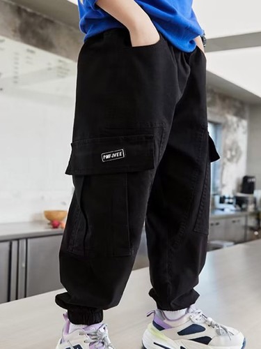 Kids Boy's Sweatpants Skateboarding Trousers Sports Cargo Pants Jazz Daily Wear - Picture 12 of 34