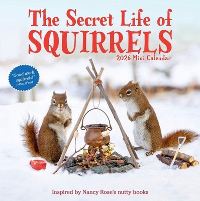 Secret Life of Squirrels Mini Wall Calendar 2026 Nancy Rose