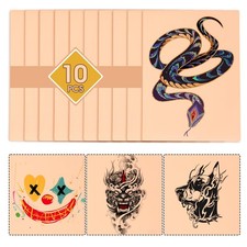 10 Piel Sint tica Pieles Para Tatuar Pr ctica Doble Cara 7.5 x 5.7 Pulgadas Set