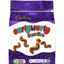 Milk Chocolate Curly Wurly Squirlies, Sharing Bag, Bite Size Treats, 100 g Pa...