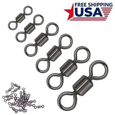 100x Rolling Barrel Swivel 42-330lb Fishing S...