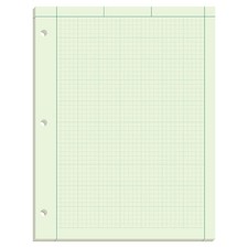 Engineering Computation Pad 8.5 x 11 Green Tint Graph Grid Paper 100 Sheets