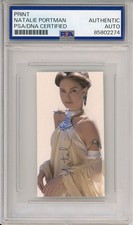Natalie Portman SIGNED Star Wars Padme SEXY Picture Cut PSA DNA COA Autograph