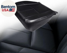 Black Driver or Passenger Side Bottom Microfiber Leather Seat Cover Compatible w