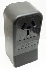 50 Amp 125/250V 3 Pole 3 Wire Range Power Outlet Surface Receptacle Black