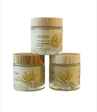 3 Pack Burt's Bees Vitamin C E F Facial Cleansing Balm Lotus Extract 100 Nat